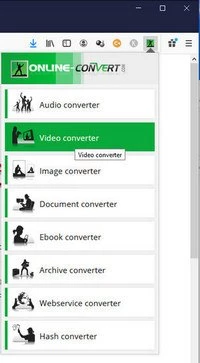 screen print of converting options provided by video.online-convert.com