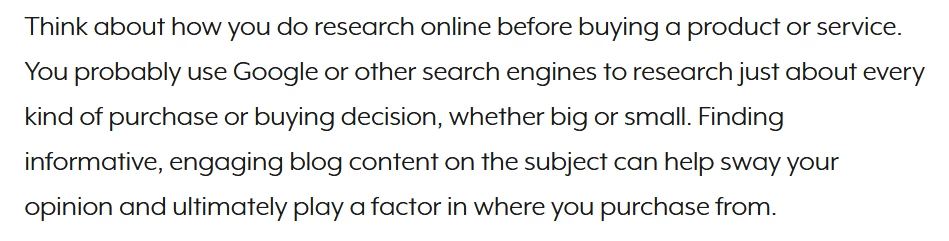 screen print of a paragraph from SearchEngineJournal.com