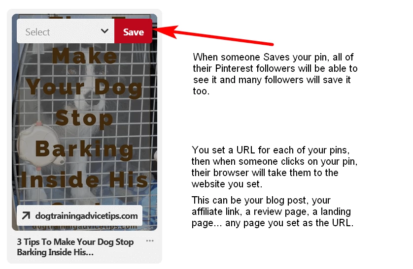 a Pinterest pin showing the Save button