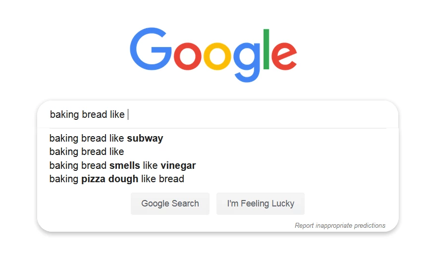 screen print of a Google search