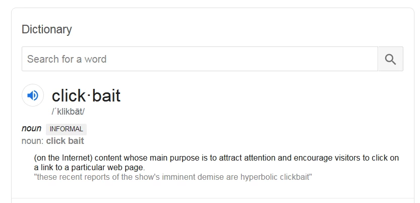 click bait defined
