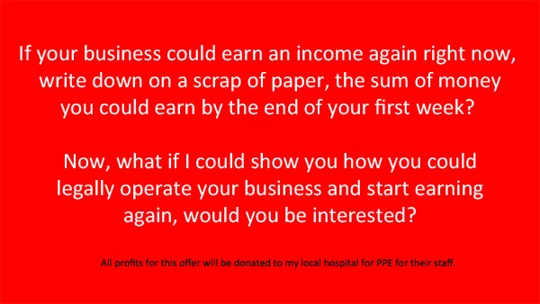 My offer to help local businesses