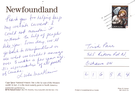 post card from a happy customer 2013
