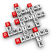 several blocks used to create words like Ranking, Site, SEO, Domain, etc., to create an image